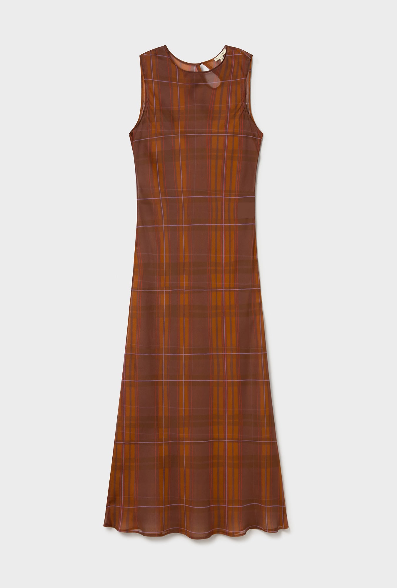 Chiffon Rasa Dress Root Plaid