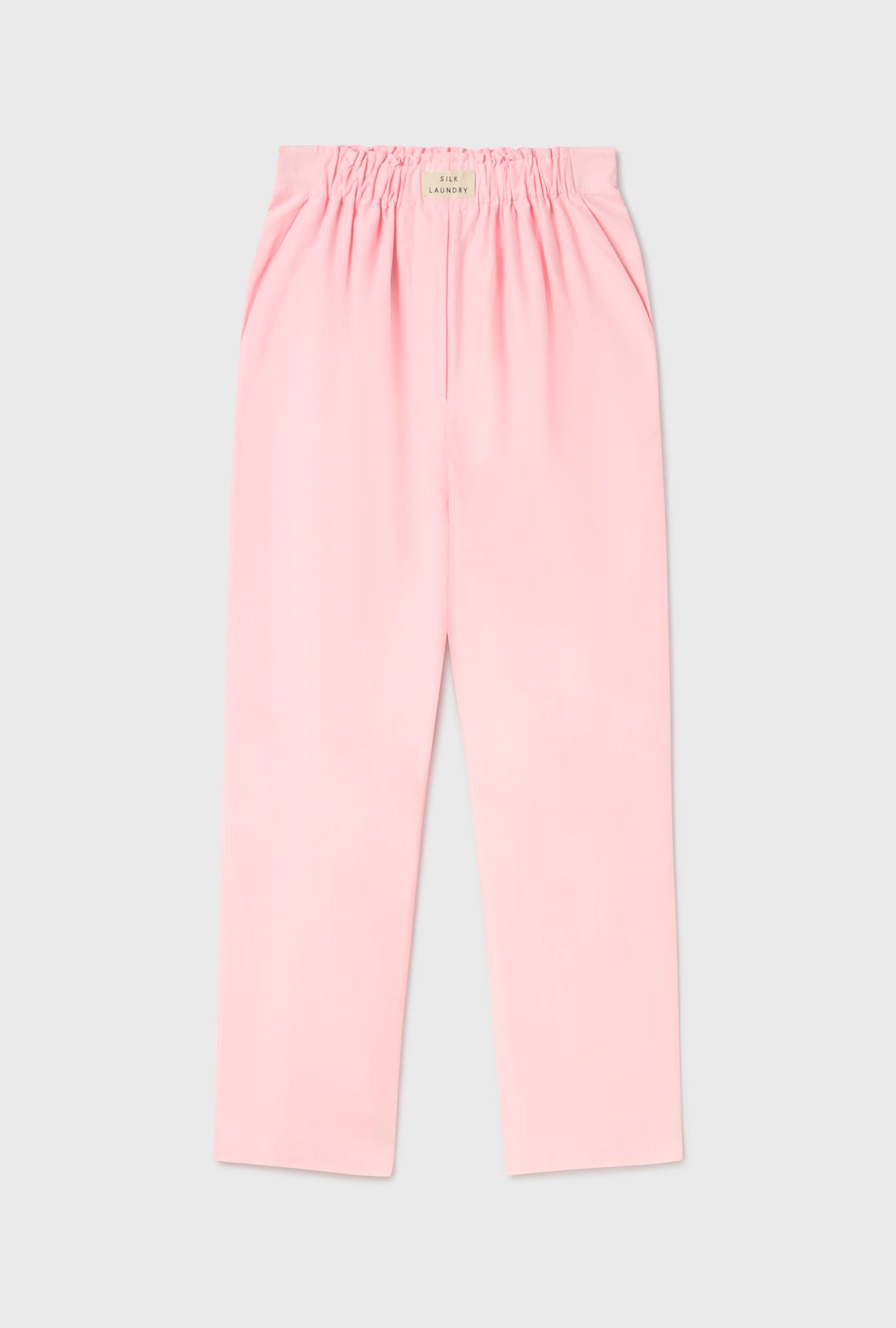 Cotton Silk Paper Bag Pants Hydrogen