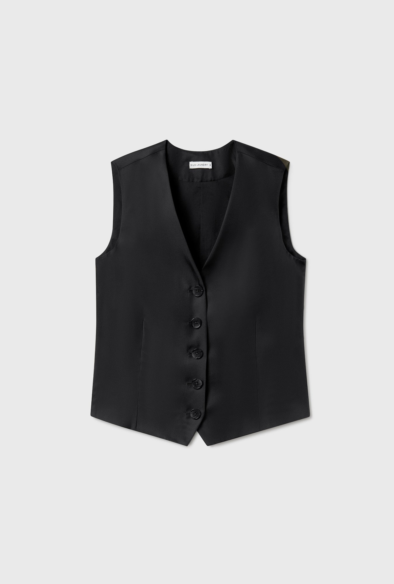 Twill Vest Black