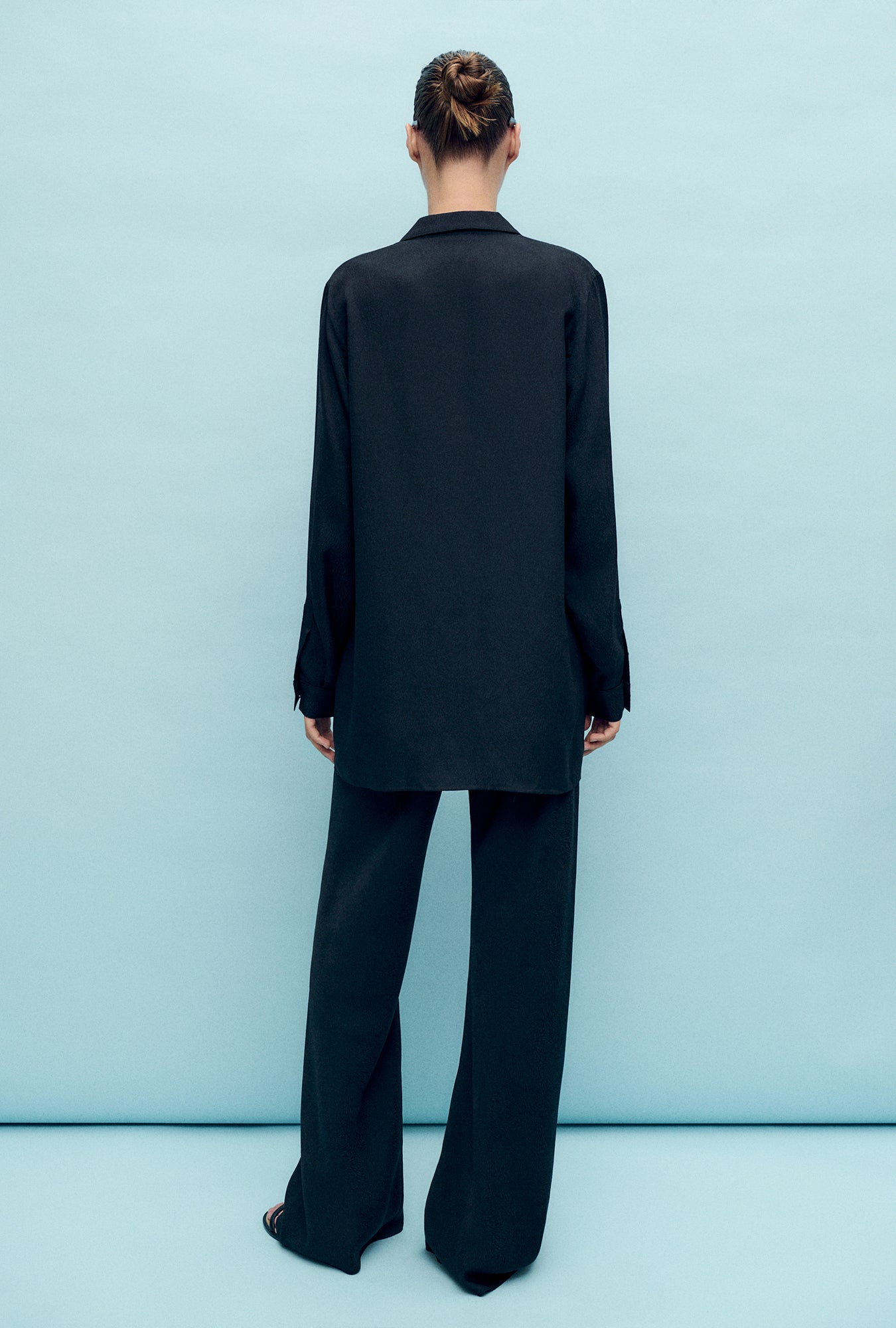 BIAS CUT PANTS CORAL JACQUARD