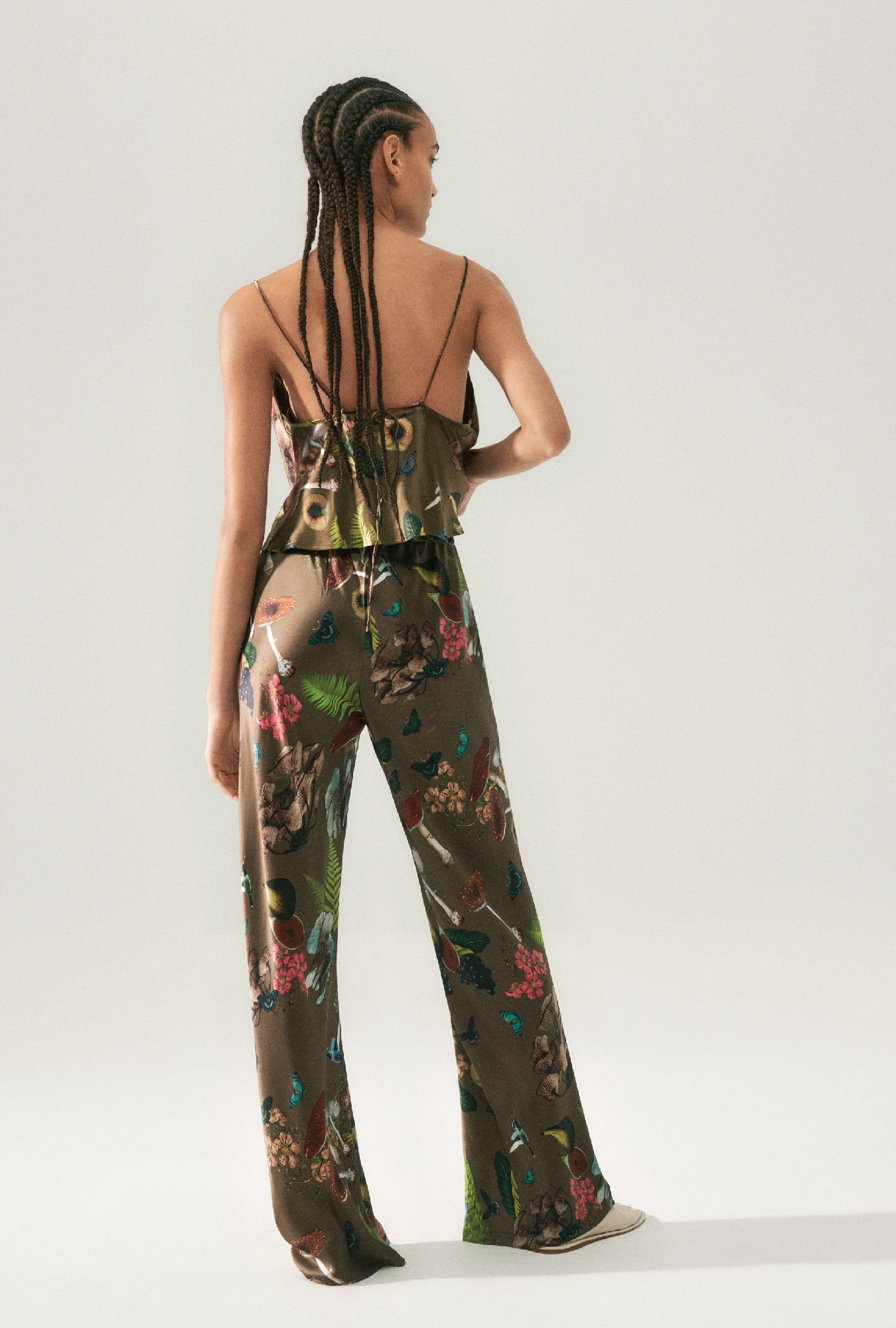 Bias Cut Pants Magic Mushroom Dark Earth