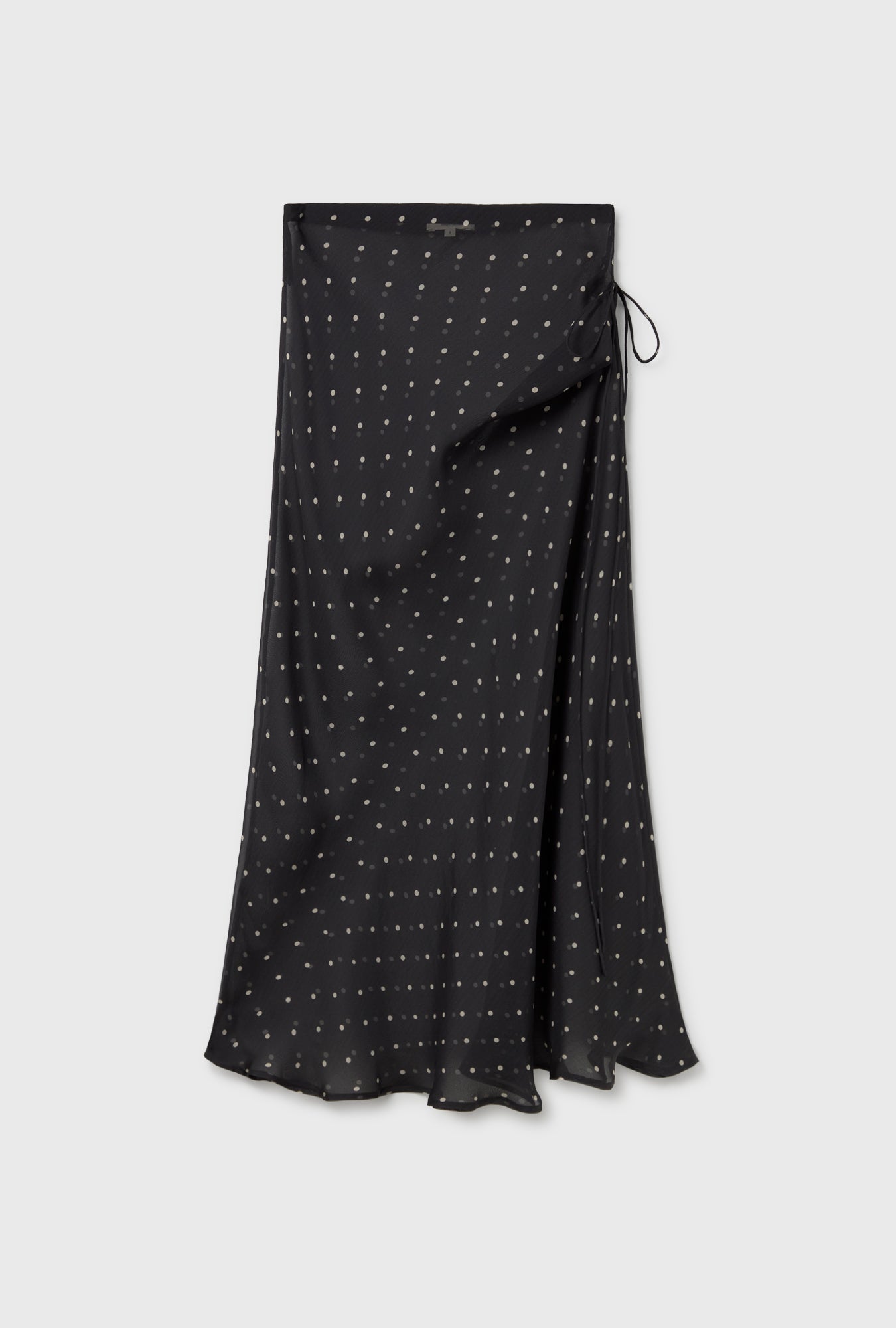 Long Bias Cut Skirt Small Polka Dot