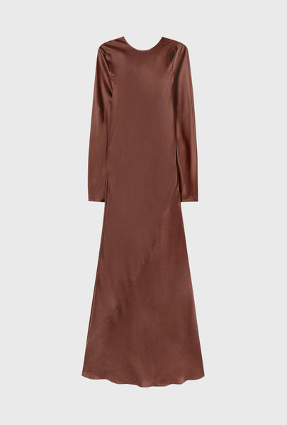 silk laundry long sleeve dress Sienna Dress Cacao