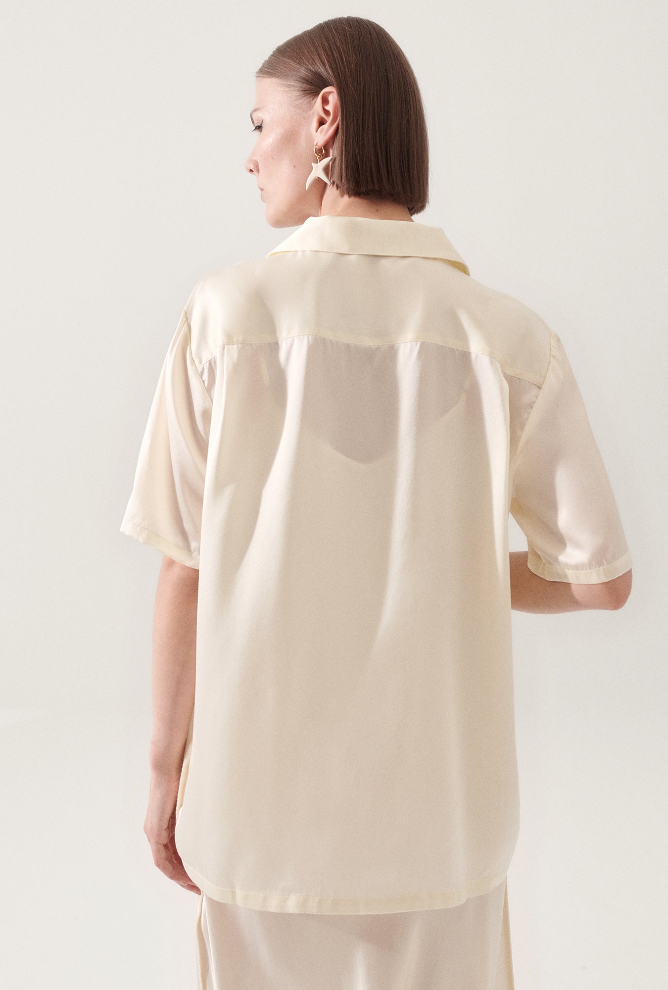 Camp Shirt Blanket Stitch Off-White