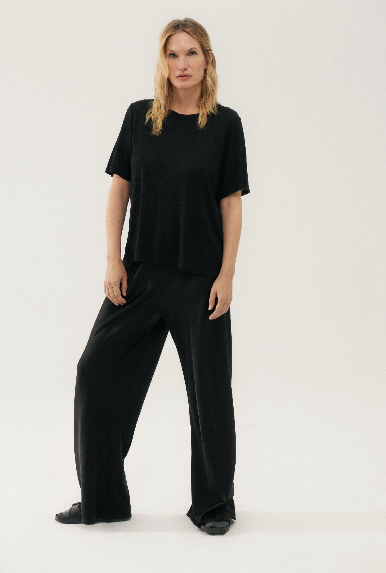 Ribbed T-Shirt Black