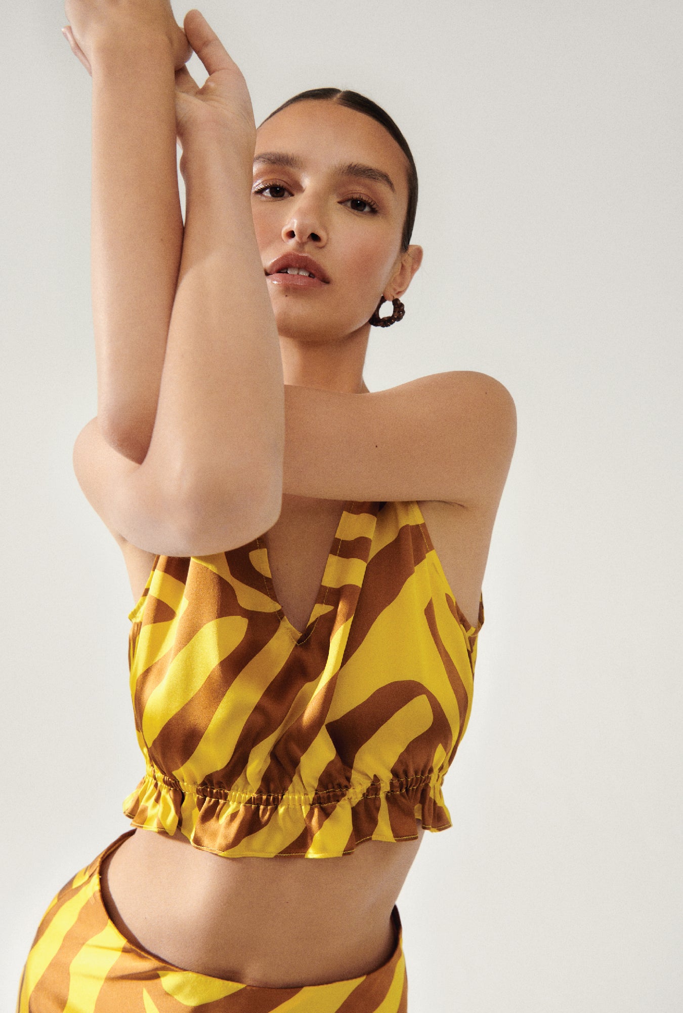 V-Neck Crop Top Tiger Matisse