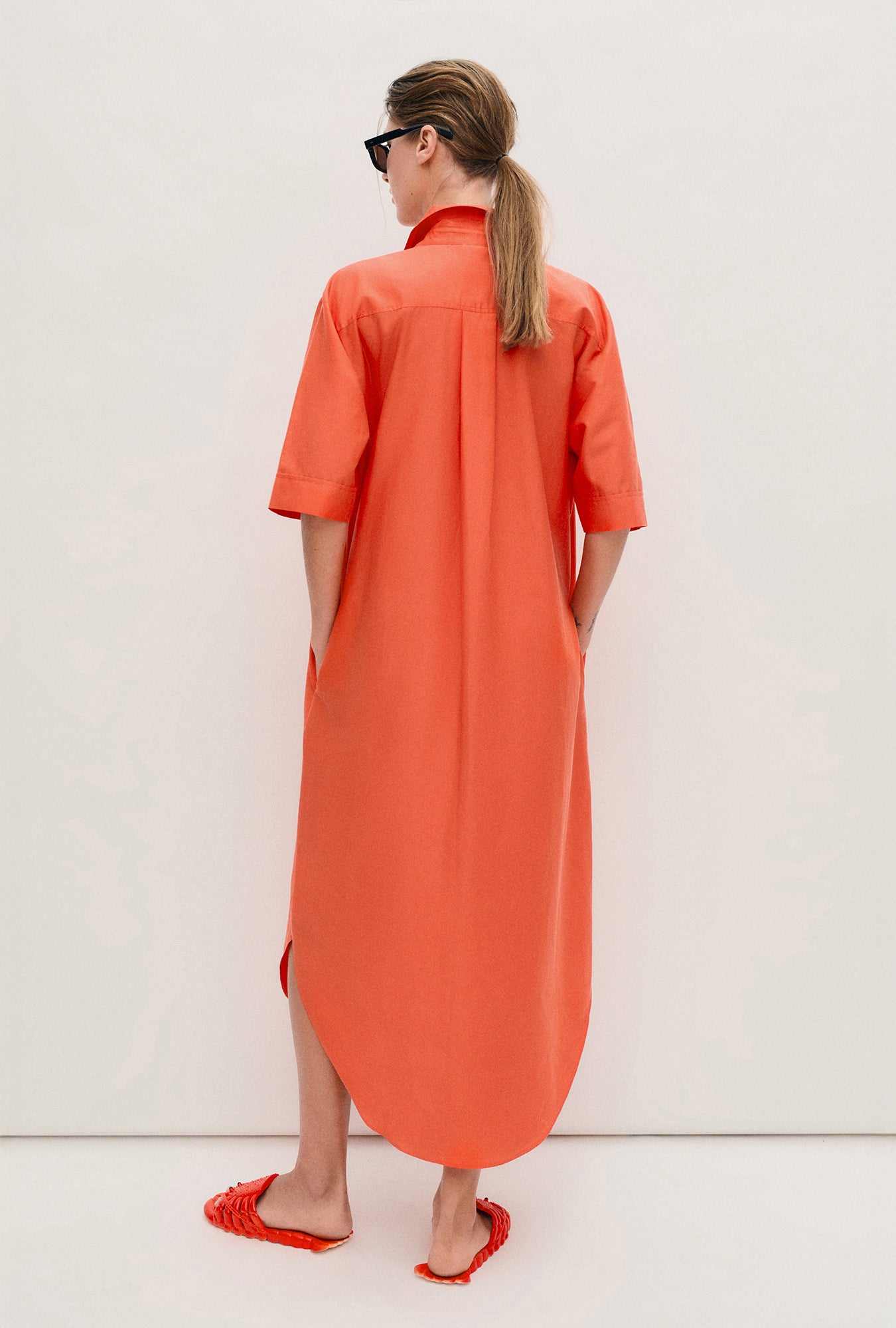 Short Sleeve Boyfriend Shirt Dress Snapper Short Sleeve Boyfriend Shirt Dress Snapper