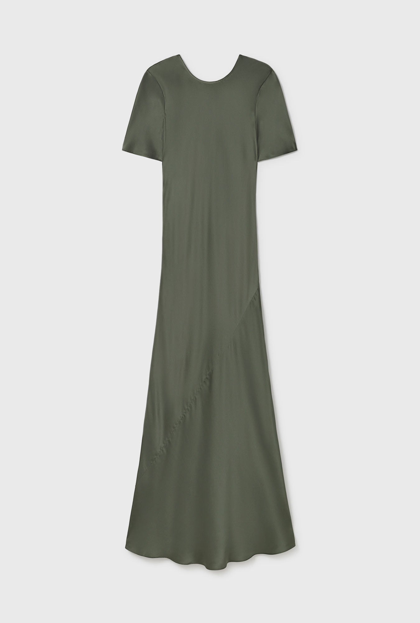 Short Sleeve Bias Dress Thyme