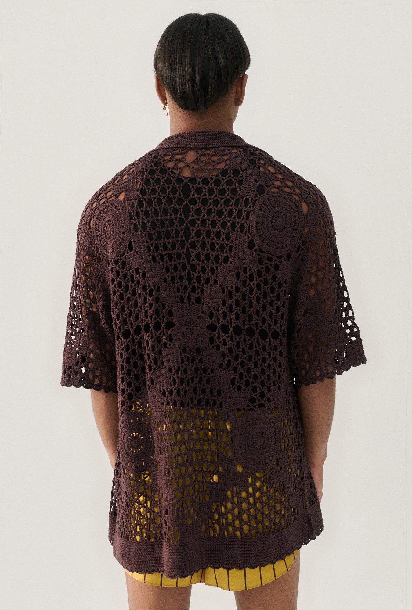 Crochet Grandpa Shirt Cacao