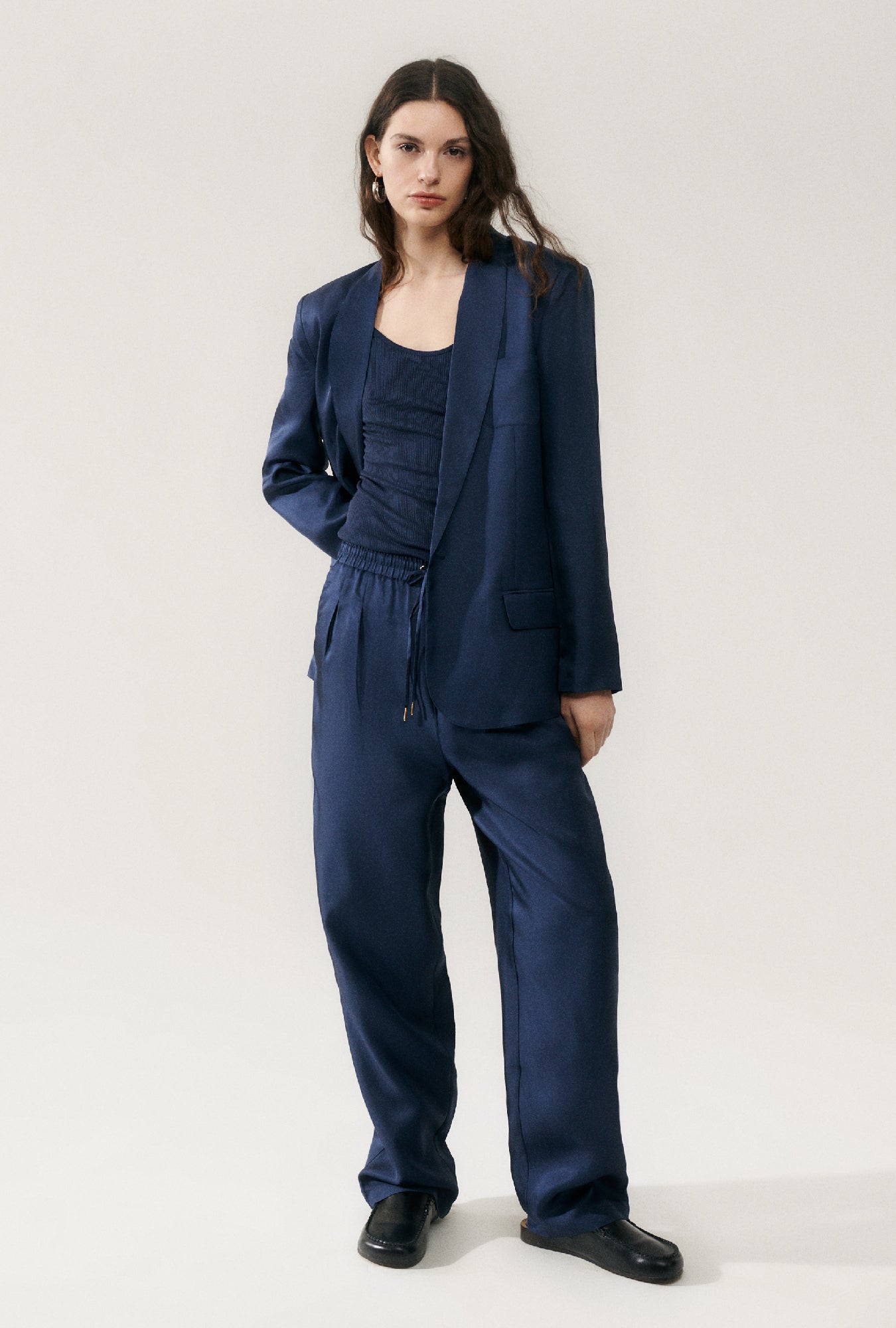 Twill Slouch Pants Midnight
