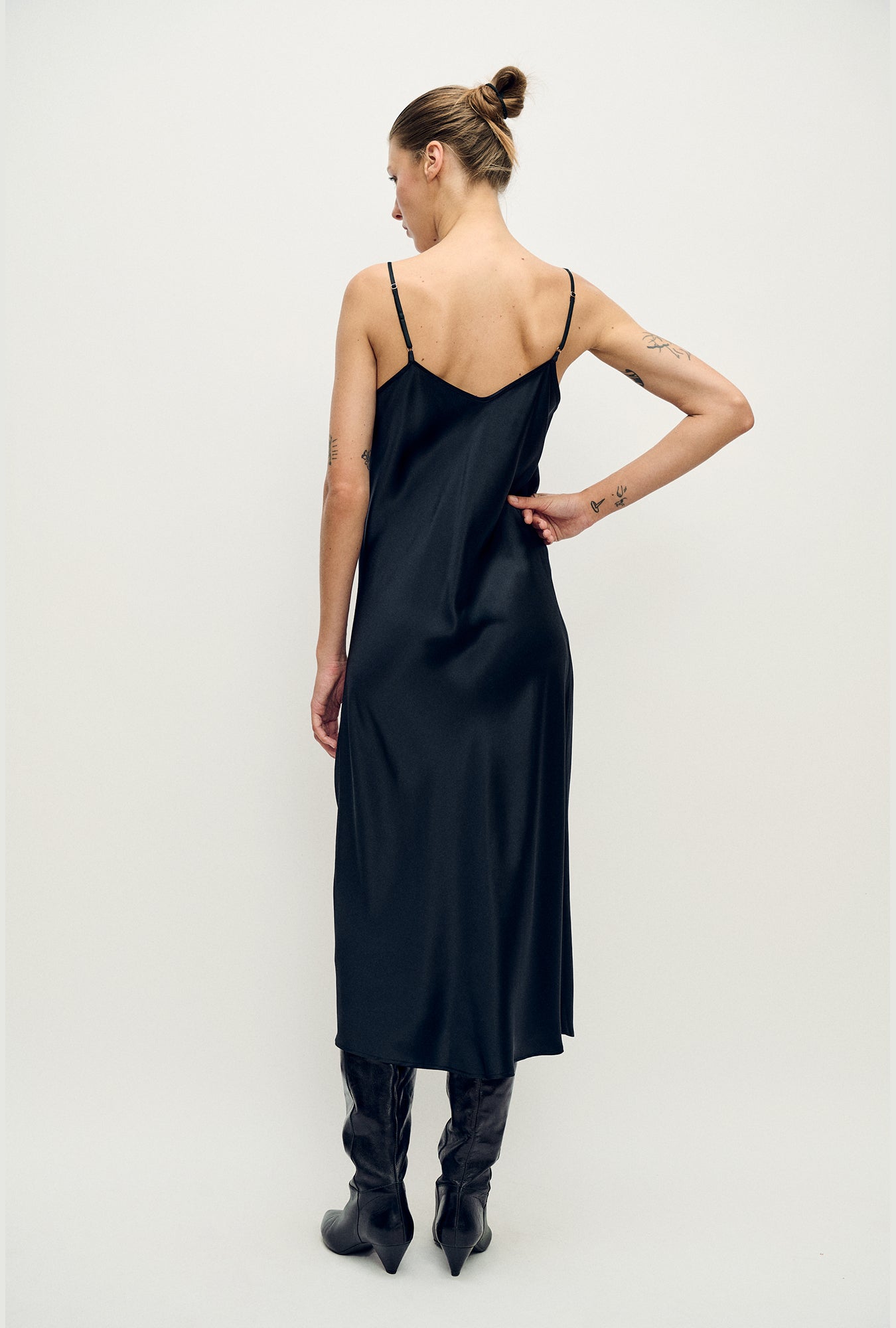 90s Slip Dress Black