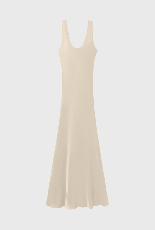 Scoop Neck Dress Hazelnut