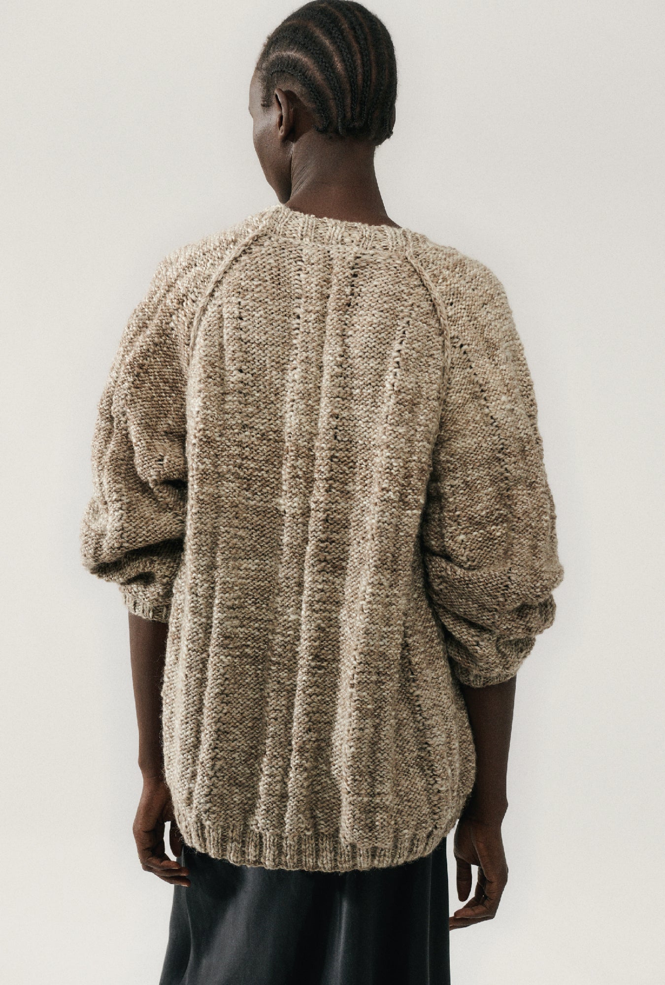The Big G Cardigan Natural Brown