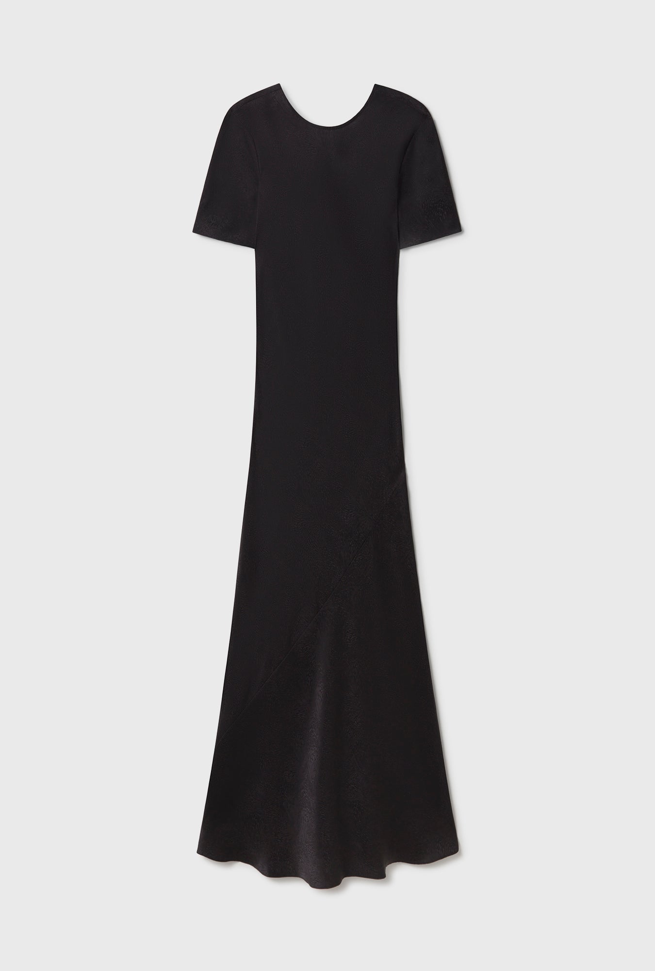 Short Sleeve Bias Dress Coral Jacquard