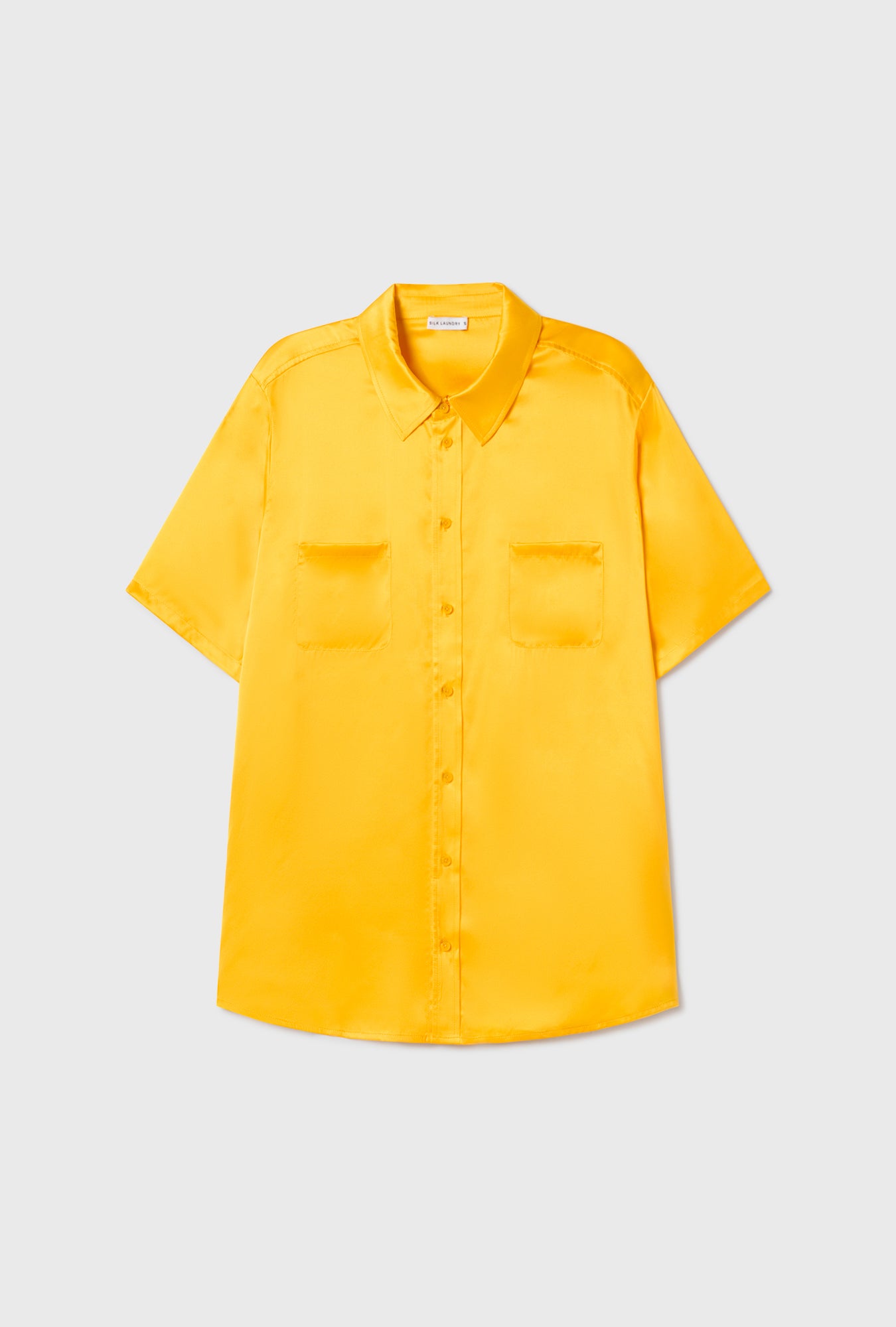 Short Sleeve Boyfriend Shirt Marigold
