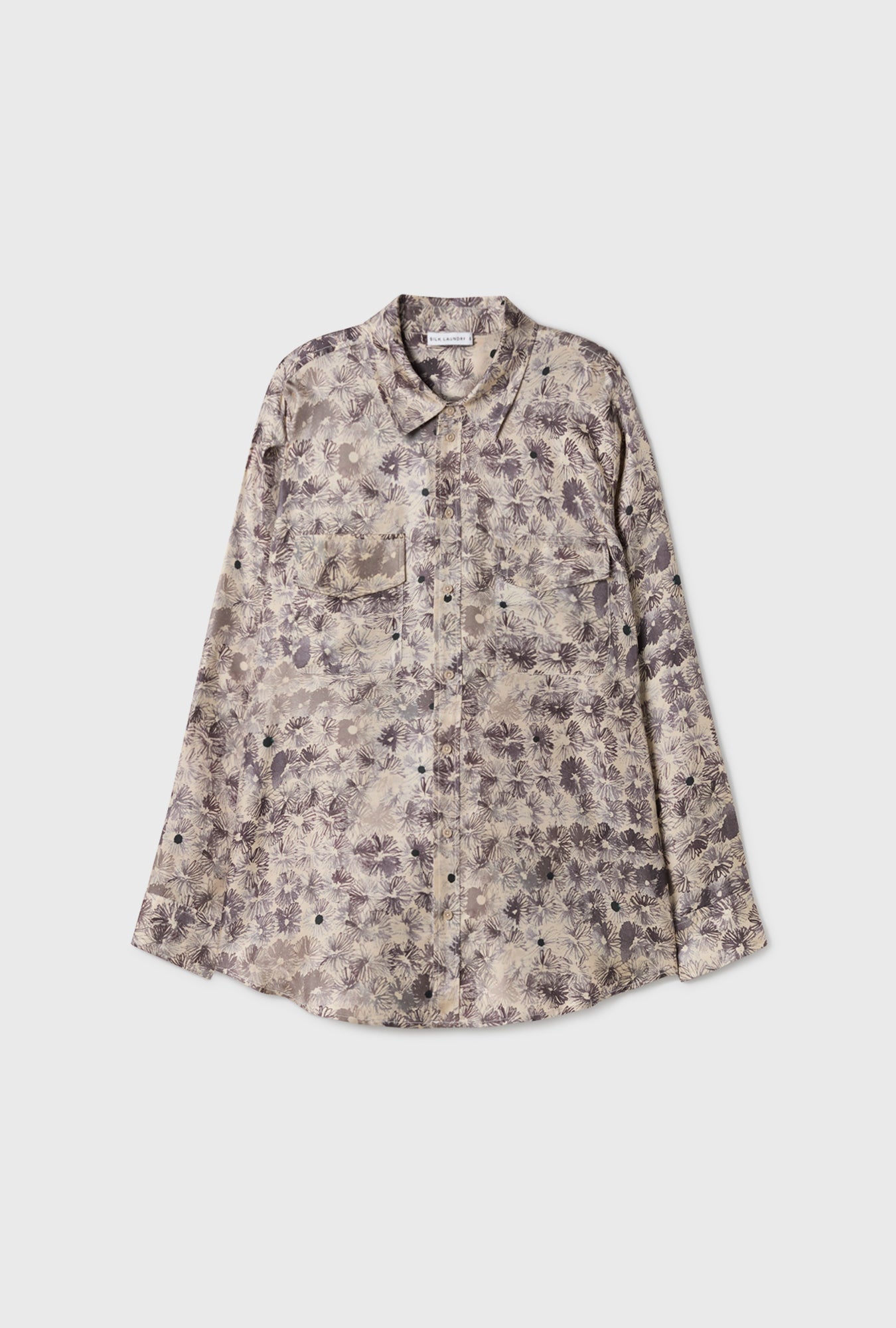 Twill Boyfriend Shirt Aster Floral