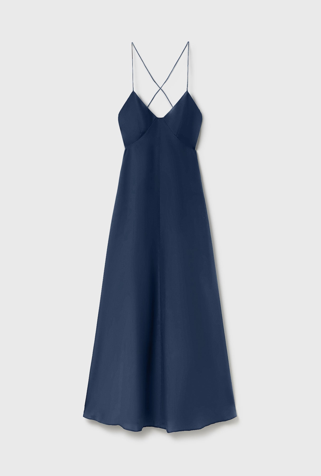 Habotai Long Maxi Dress Midnight