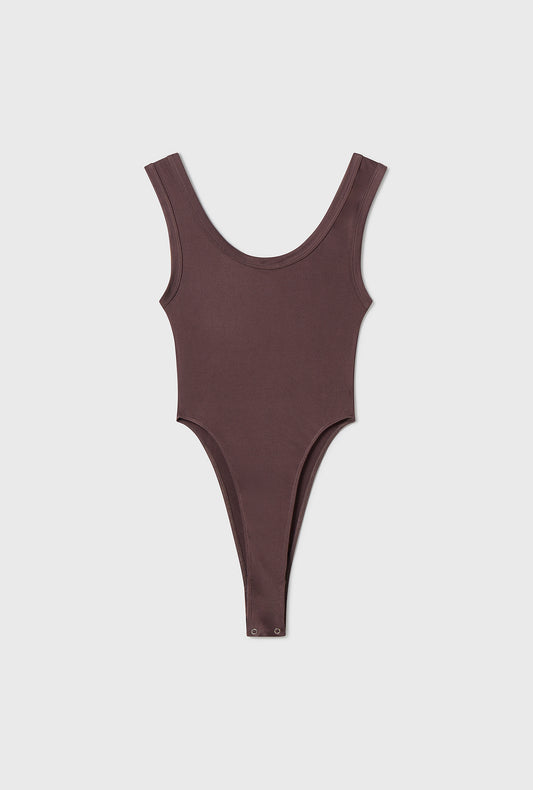 Jersey Modal Cutaway Bodysuit Cacao