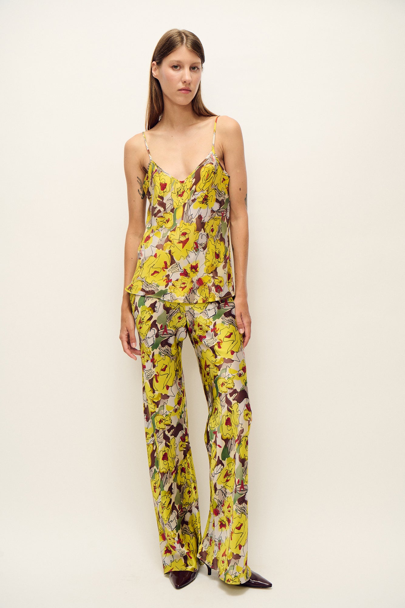 Bias Cut Cami Sunflower Floral
