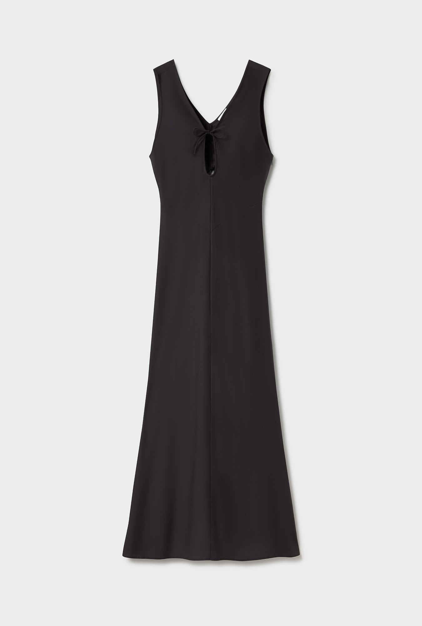 COTTON SILK PEEK-A-BOO DRESS BLACK