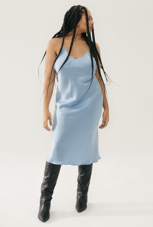 90S Slip Dress Sky