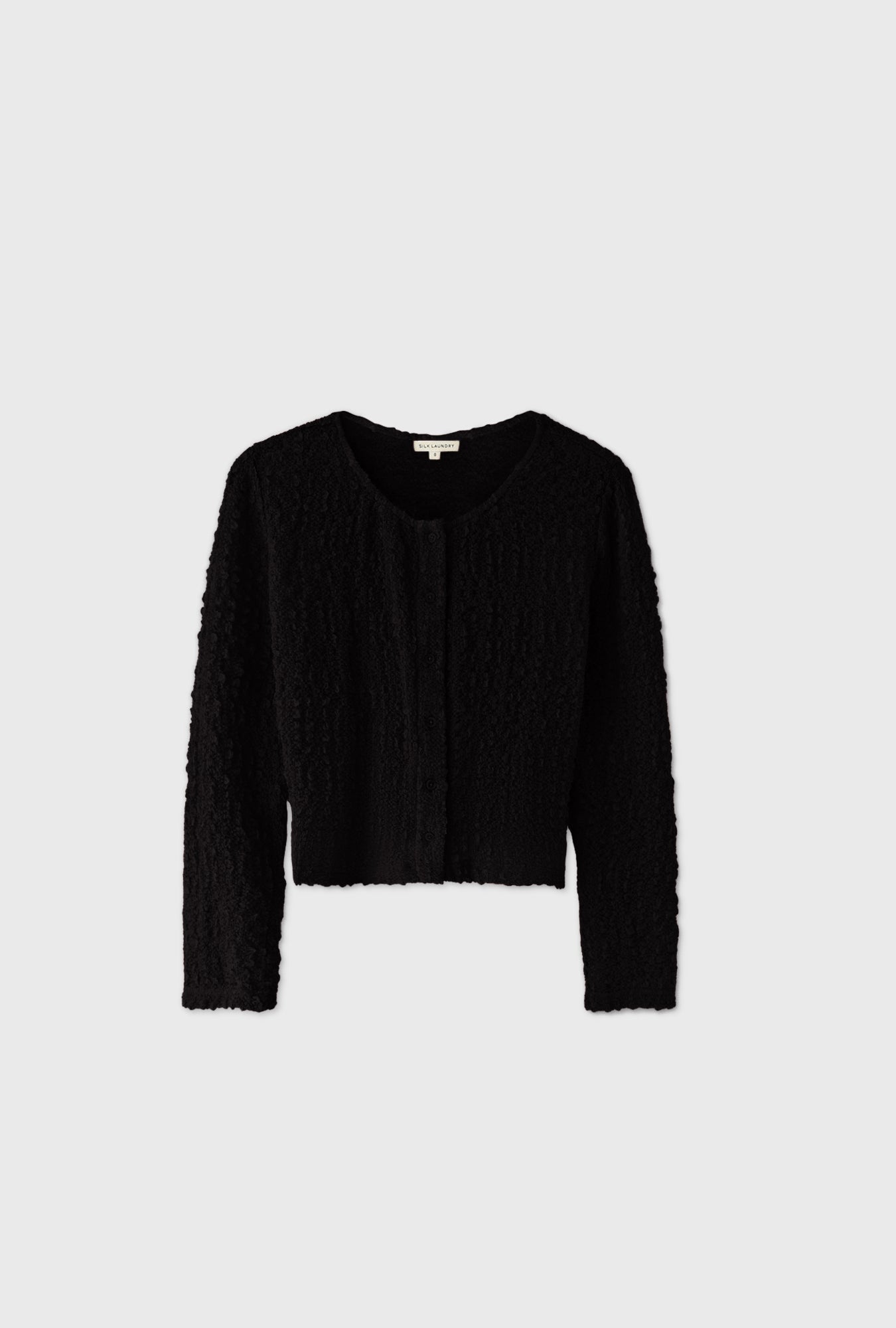 Pebble Long Sleeve Elena Top Black