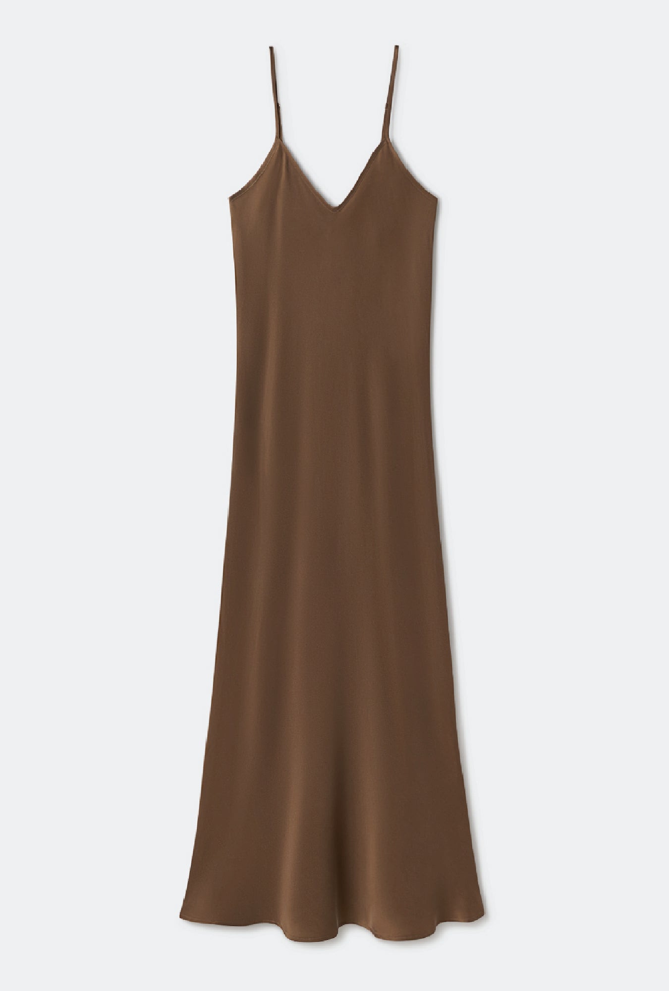 90S Slip Dress Dark Earth