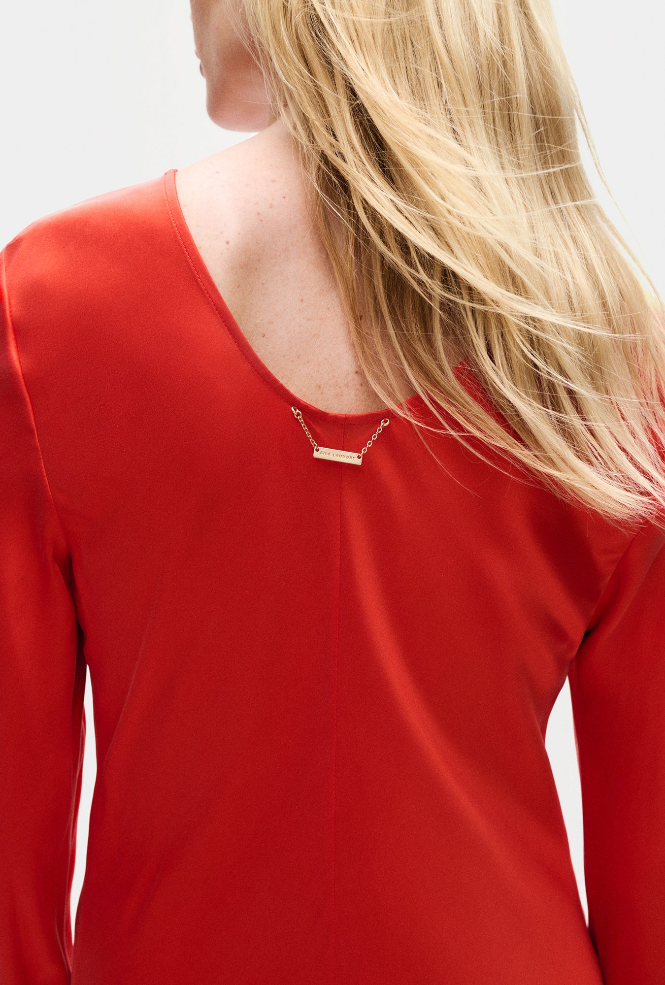 Full Sleeve Bias Dress Geranium