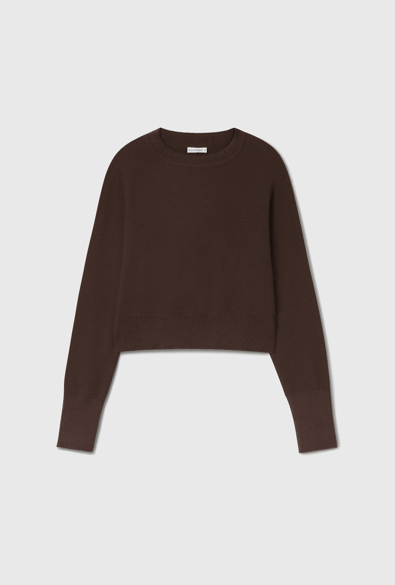 WOOL CROPPED CREWNECK ROOT